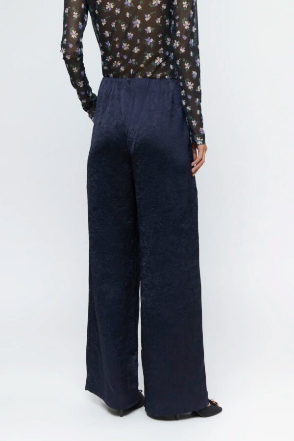 PANTALON FLUIDO SANTENARRUGADO AZUL